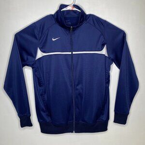 Mens Nike 379176 420 Navy Blue Full Zip Up retro style Track Jacket Large